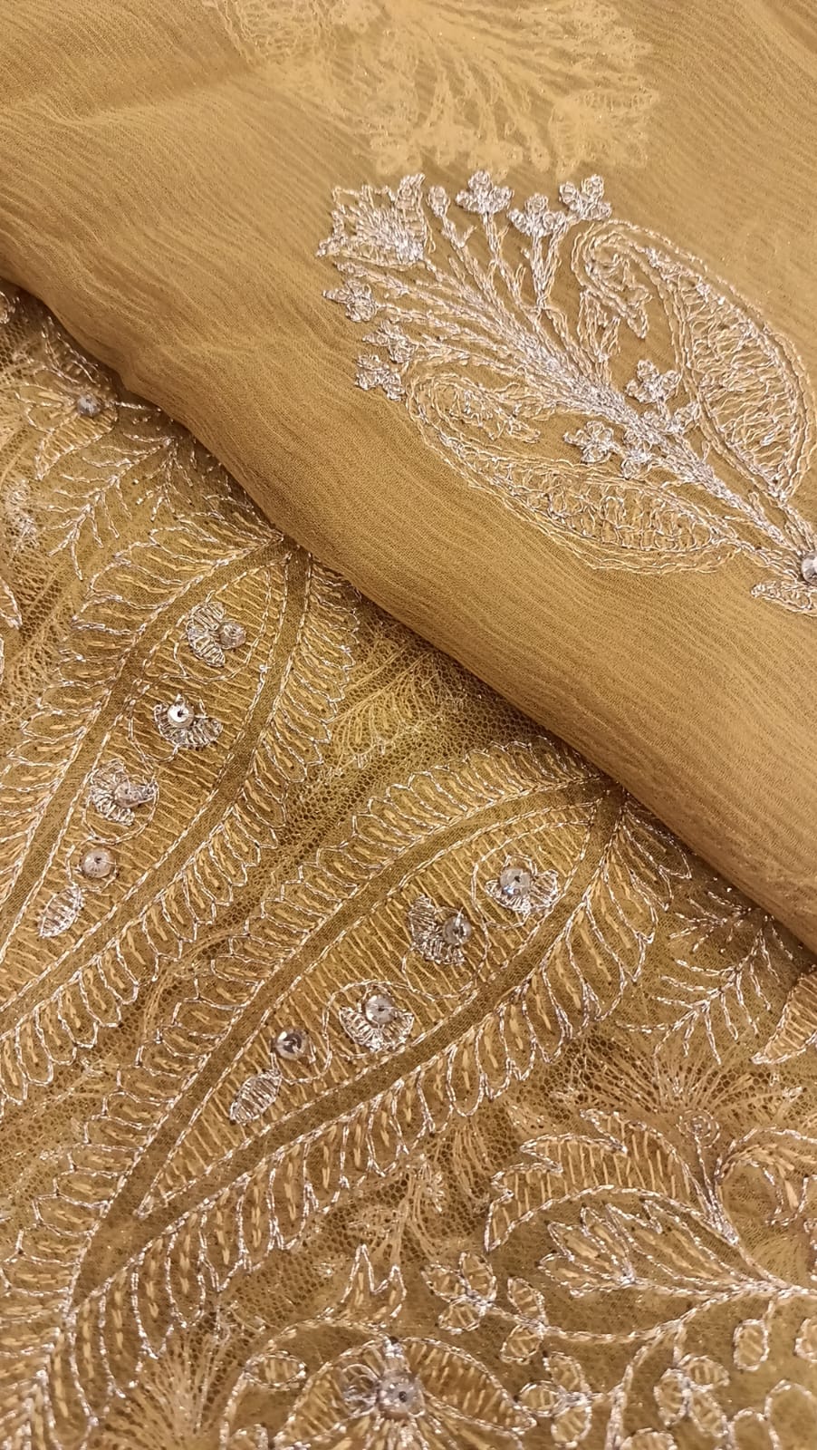 Golden Glow Party Wear - SUNNY Embroidery Creations