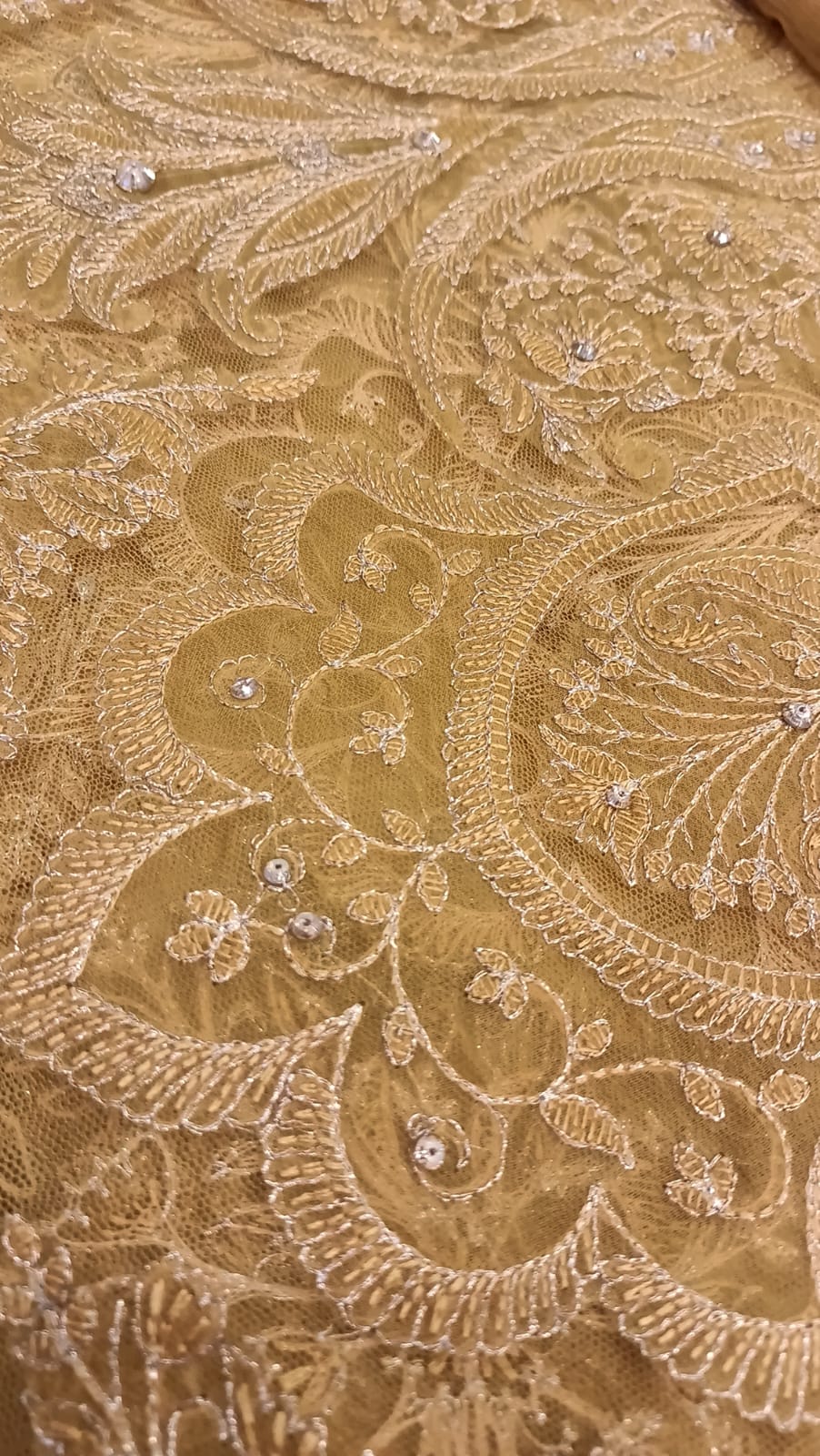 Golden Glow Party Wear - SUNNY Embroidery Creations