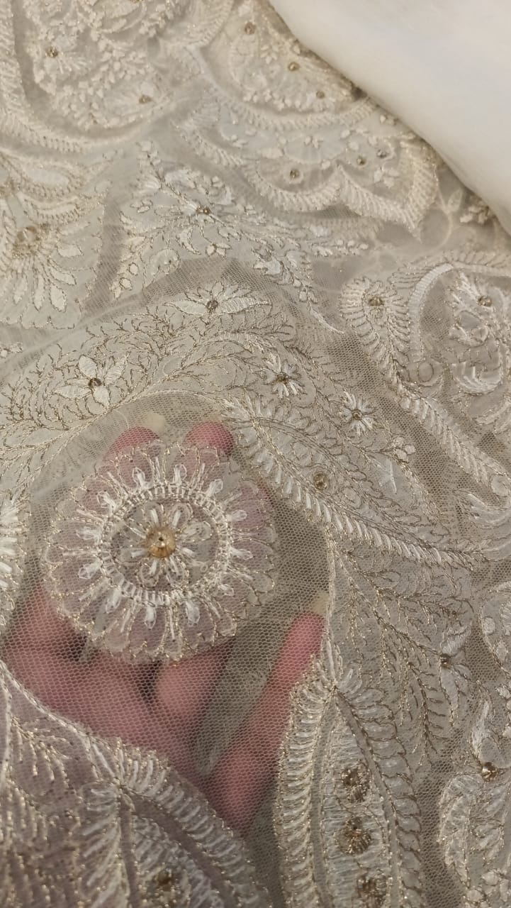 Pearl Perfection Party Wear - SUNNY Embroidery Creations