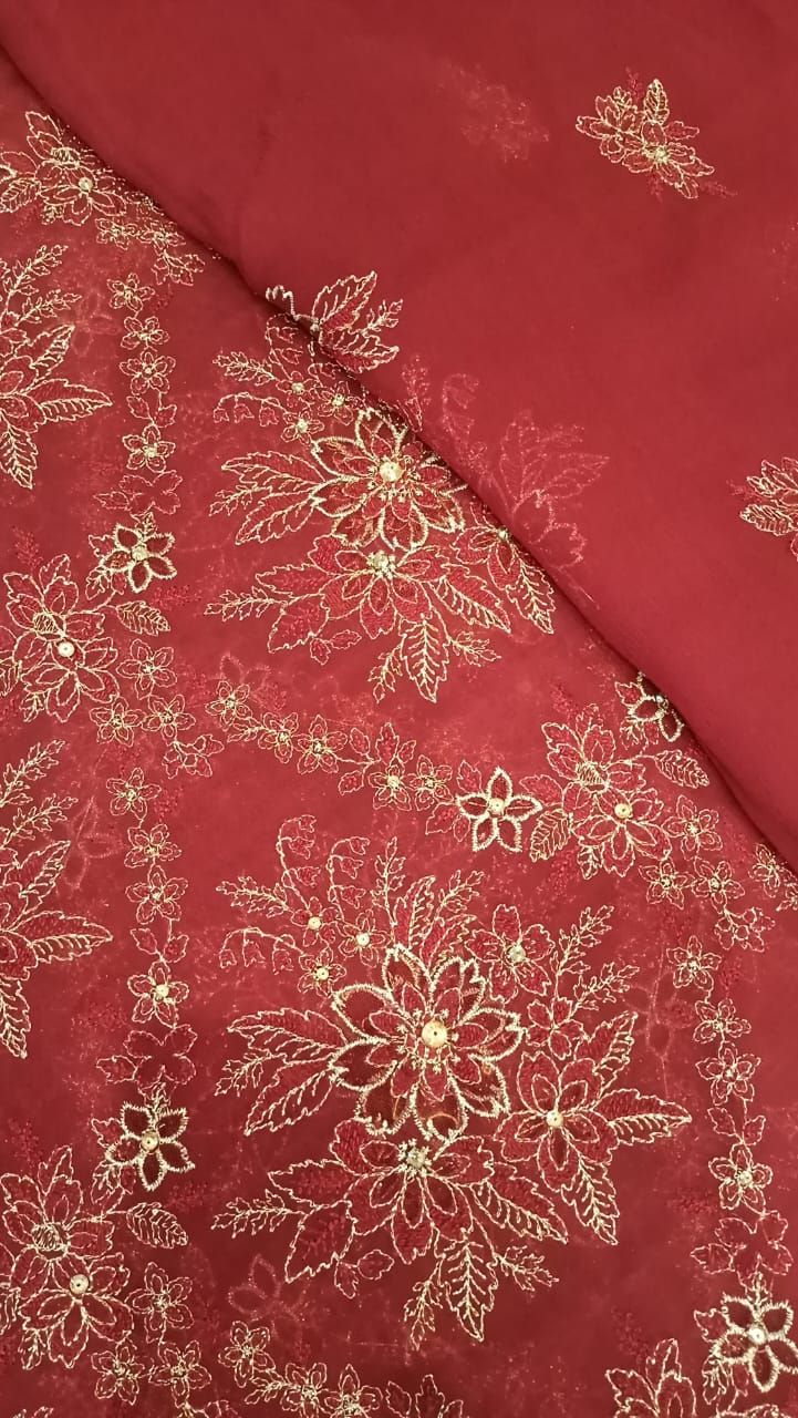 Ruby Rouge Party Wear - SUNNY Embroidery Creations