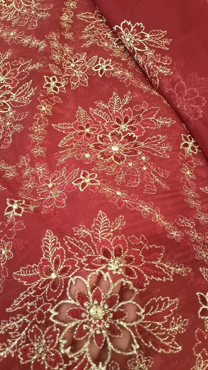 Ruby Rouge Party Wear - SUNNY Embroidery Creations