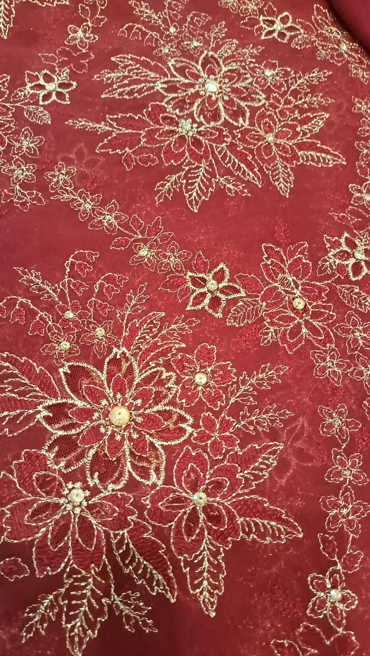 Ruby Rouge Party Wear - SUNNY Embroidery Creations