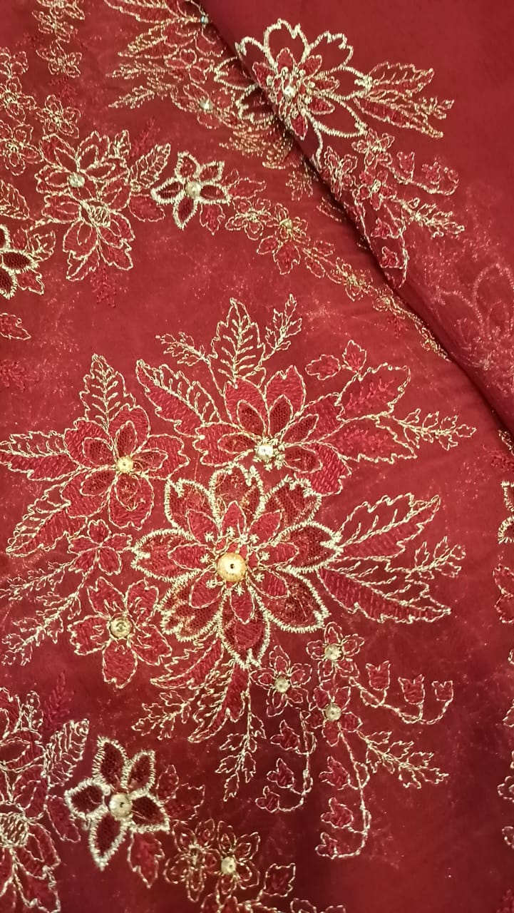 Ruby Rouge Party Wear - SUNNY Embroidery Creations