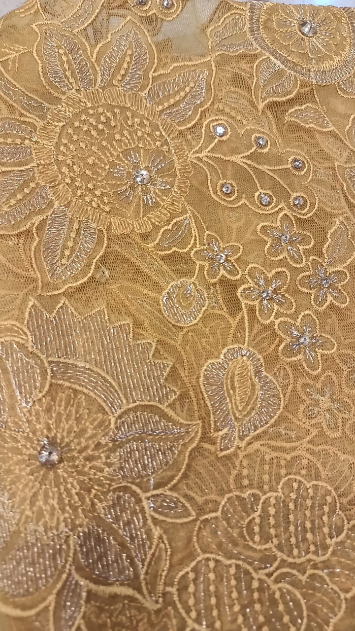 Mustard Mirage Party Wear - SUNNY Embroidery Creations
