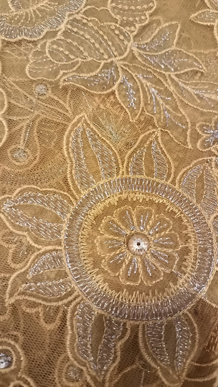 Mustard Mirage Party Wear - SUNNY Embroidery Creations