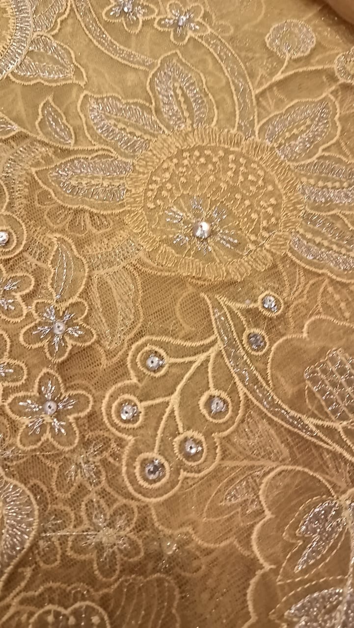 Mustard Mirage Party Wear - SUNNY Embroidery Creations