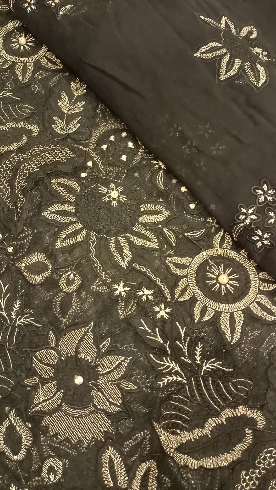 Black Beauty Cut Work Party Wear - SUNNY Embroidery Creations