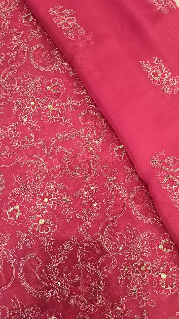Blushing Beauty Party Wear - SUNNY Embroidery Creations