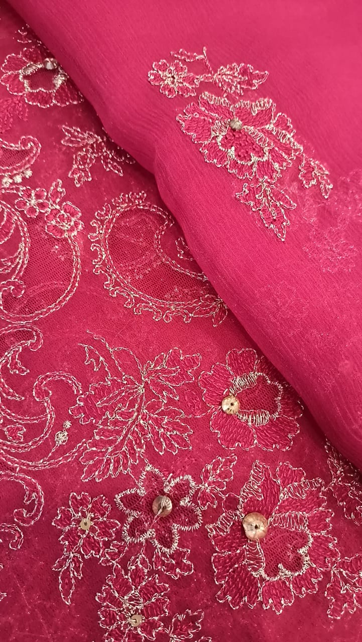 Blushing Beauty Party Wear - SUNNY Embroidery Creations