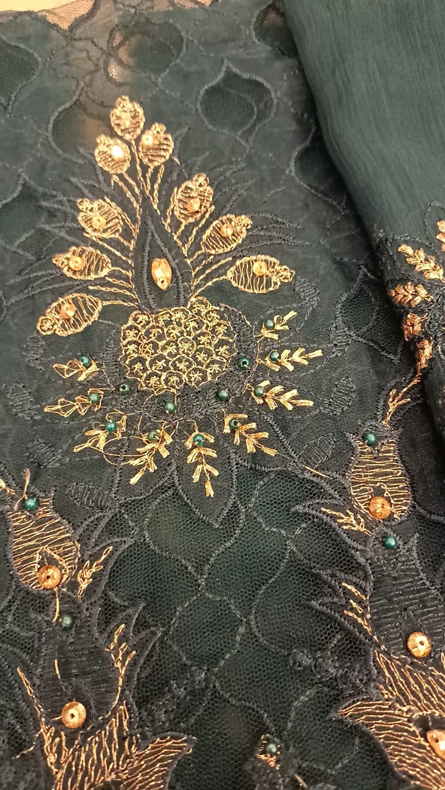 Blue Blossom Party Wear - SUNNY Embroidery Creations