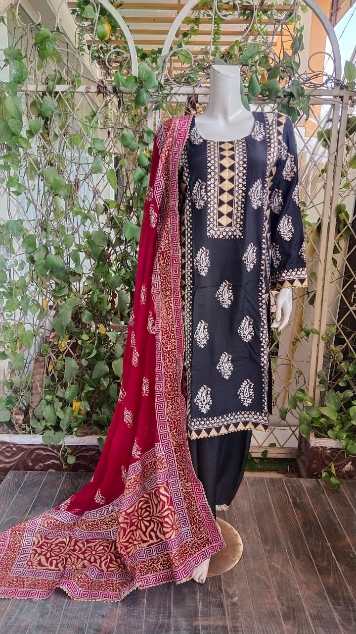 Unique Block Printed Dress,Made With Love