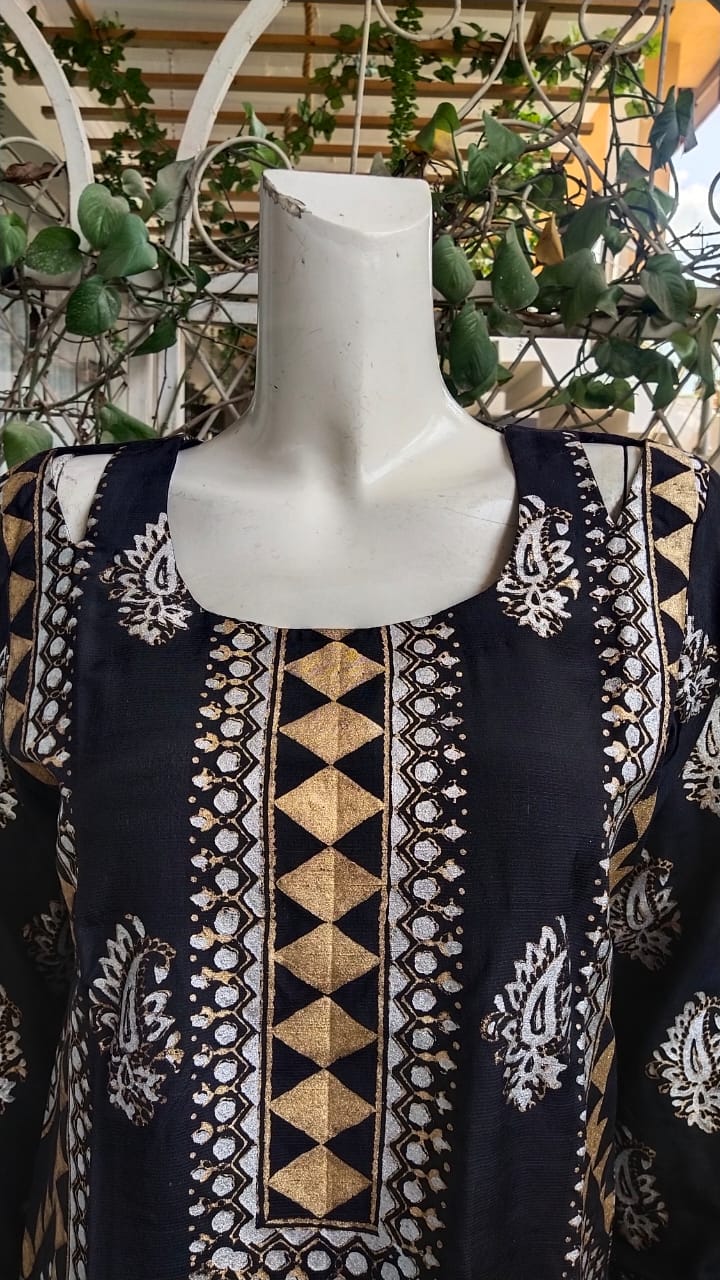 Unique Block Printed Dress,Made With Love