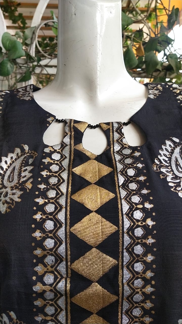 Unique Block Printed Dress,Made With Love