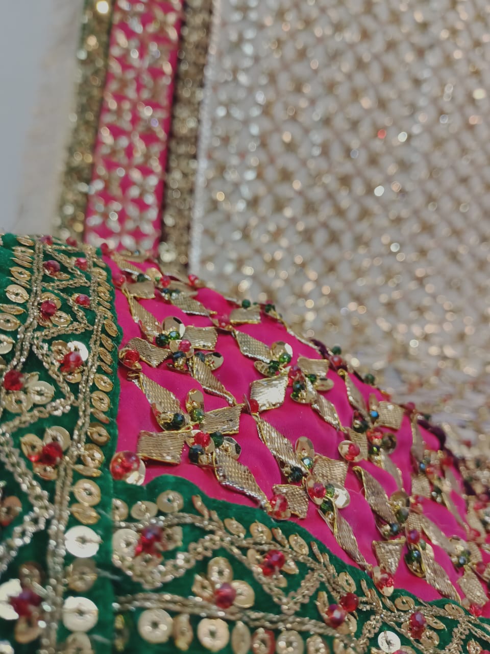 gota patti handmade embroidery traditional embroidery dupatta