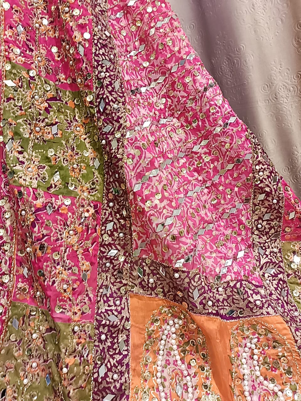 Aaina Embroidery Dupatta - SUNNY Embroidery Creations