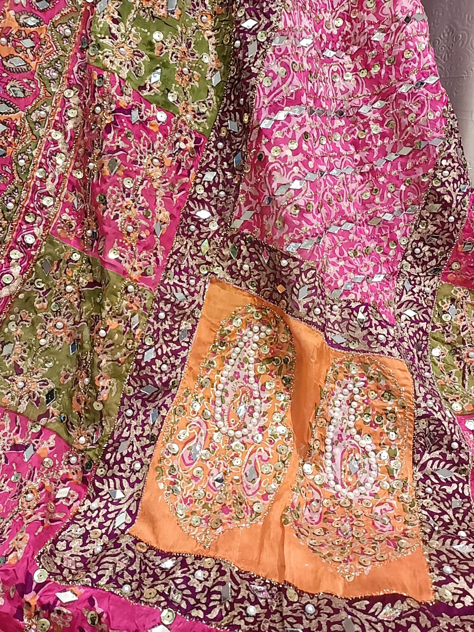 Aaina Embroidery Dupatta - SUNNY Embroidery Creations