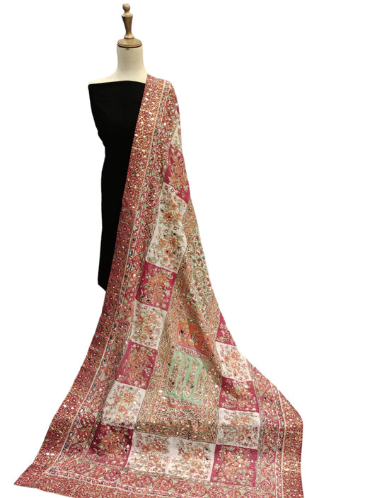 Aaina Embroidery Dupatta - SUNNY Embroidery Creations