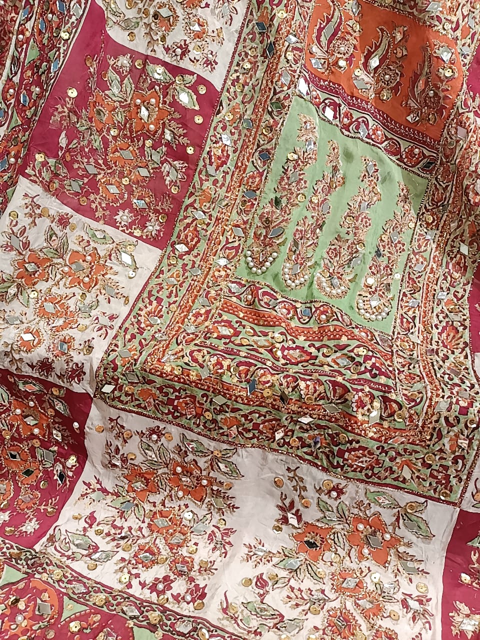 Aaina Embroidery Dupatta - SUNNY Embroidery Creations