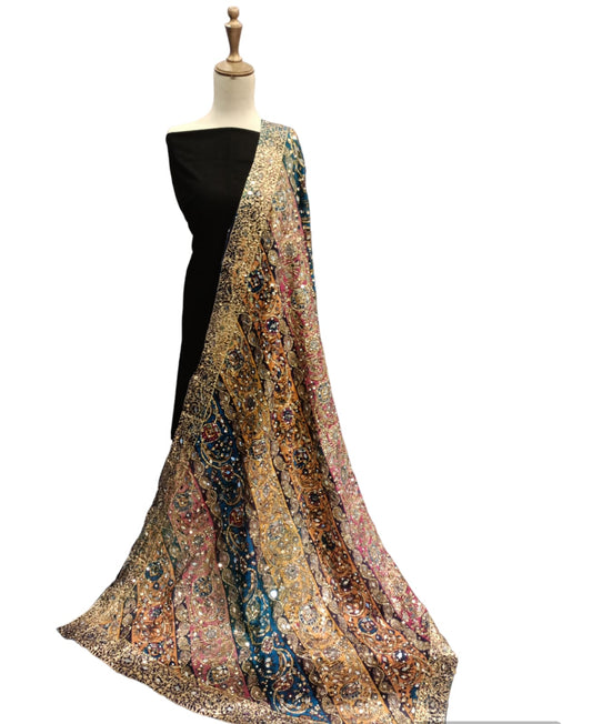 Aaina Embroidered Dupatta - SUNNY Embroidery Creations