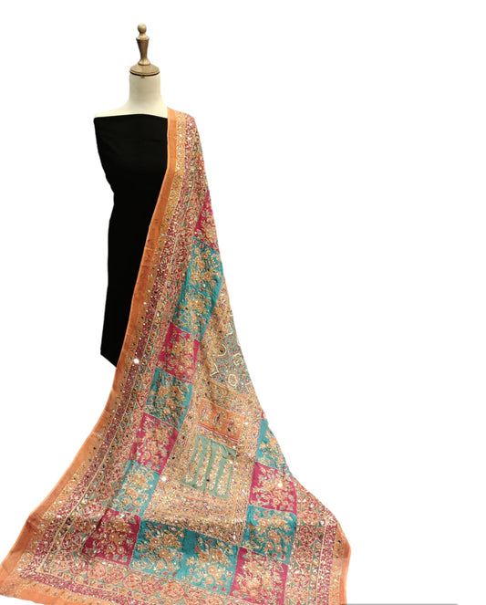 Aaina Embroidered Dupatta - SUNNY Embroidery Creations
