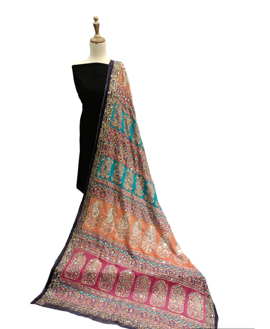 Aaina Embroidered Dupatta - SUNNY Embroidery Creations
