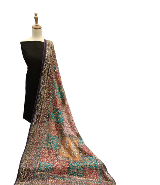 aaina Embroidered Dupatta - SUNNY Embroidery Creations