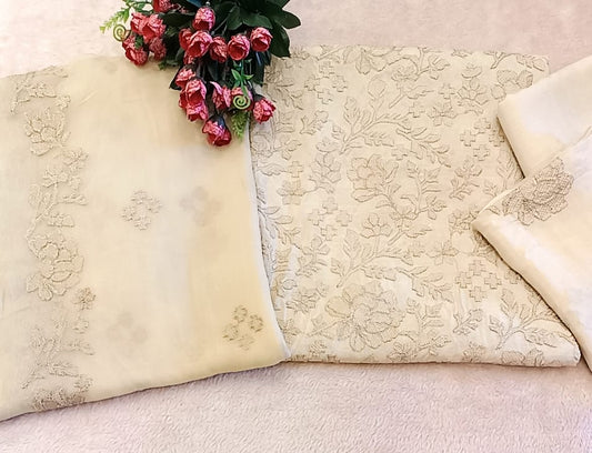 Raw Silk Party Wear - SUNNY Embroidery Creations