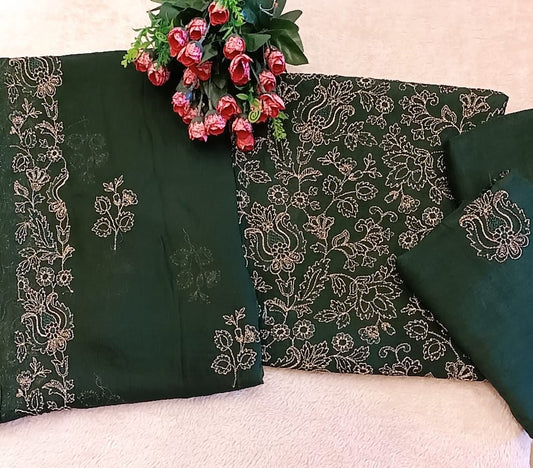 Raw Silk Party Wear - SUNNY Embroidery Creations