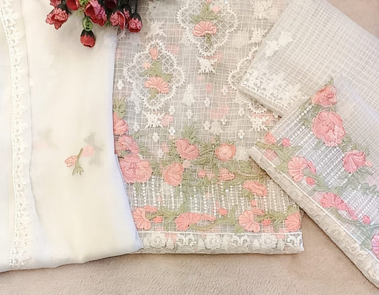 Cotton Net Party Wear - SUNNY Embroidery Creations