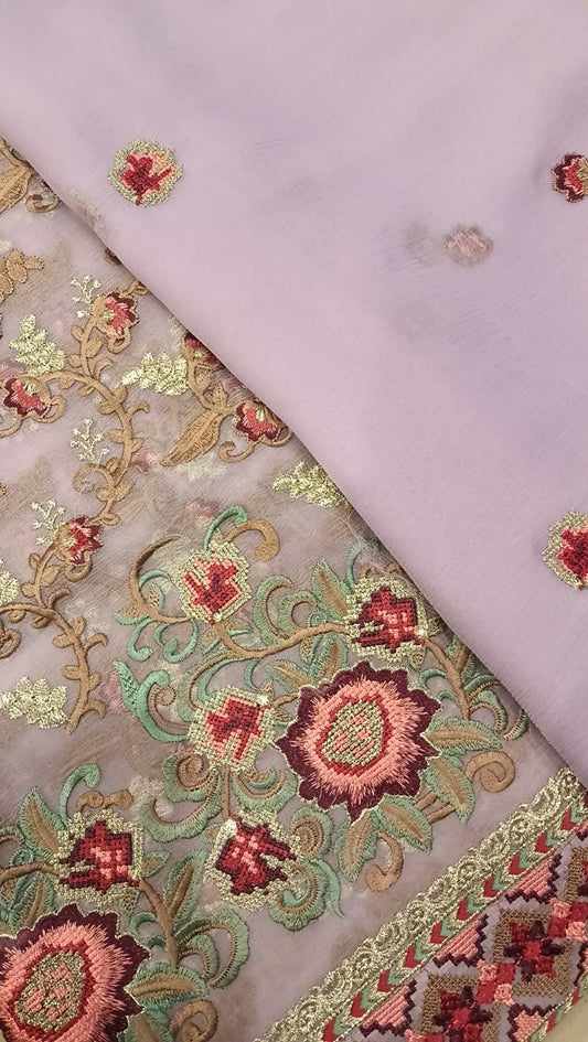 Chiffon Embroidered Shirt/Dupatta - SUNNY Embroidery Creations