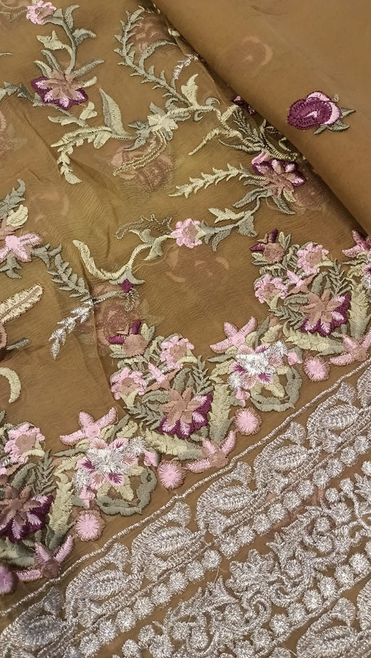Chiffon Embroidered Shirt/Dupatta - SUNNY Embroidery Creations