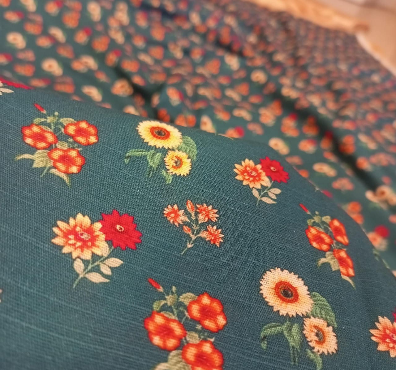 Printed Khaddar Casual Dress - SUNNY Embroidery Creations