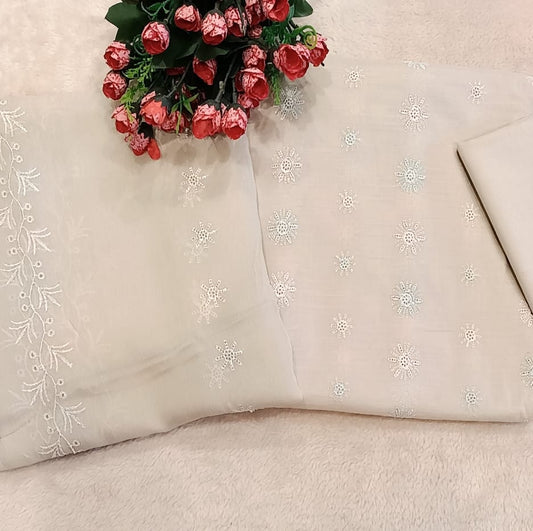 Chikan Kari Lawn Dress