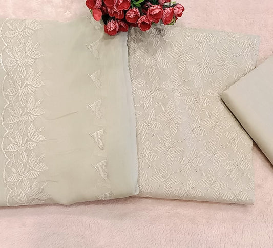 Chikan Kari Lawn Dress