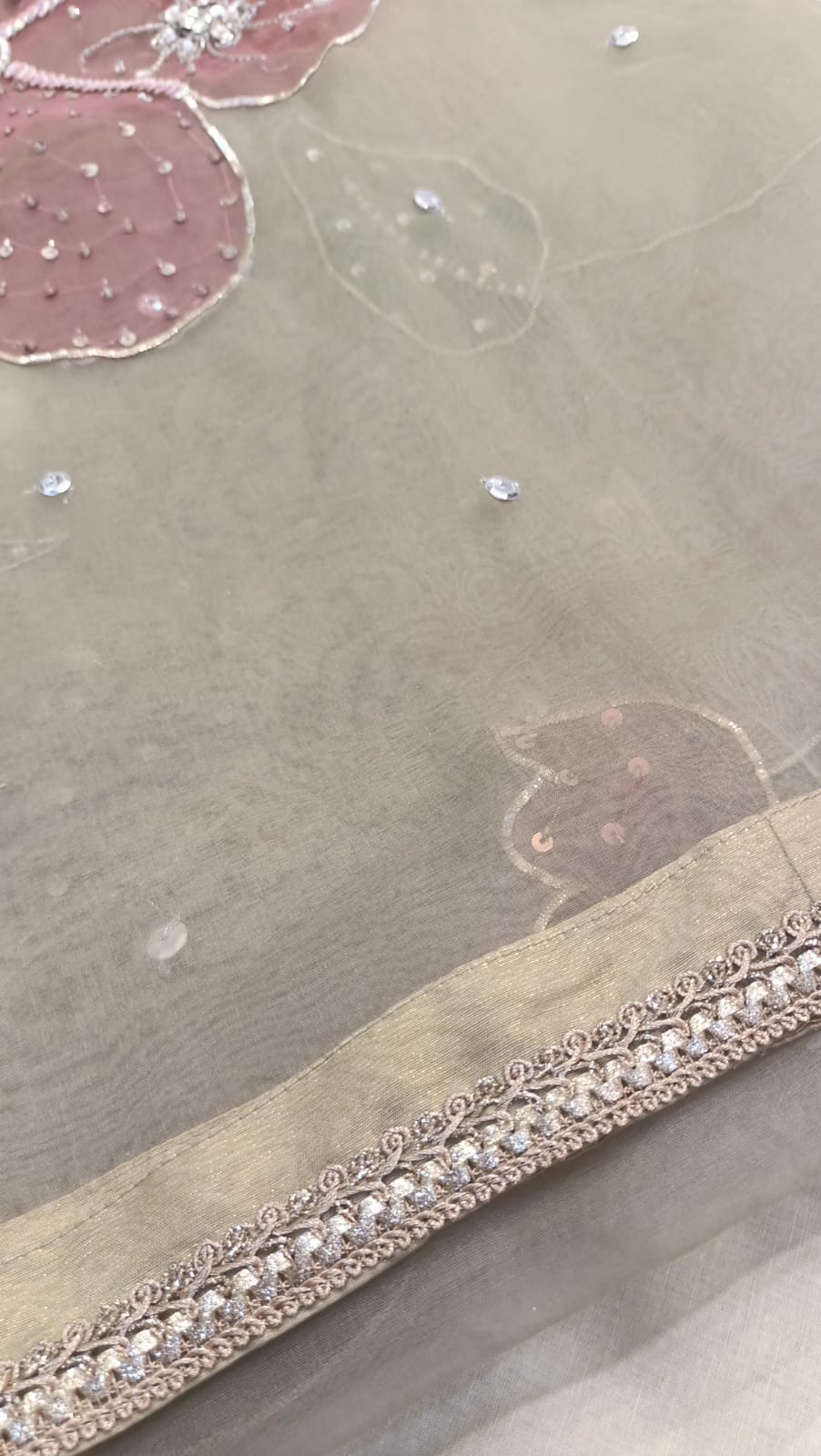 Hand Painted Embroidered Dupatta