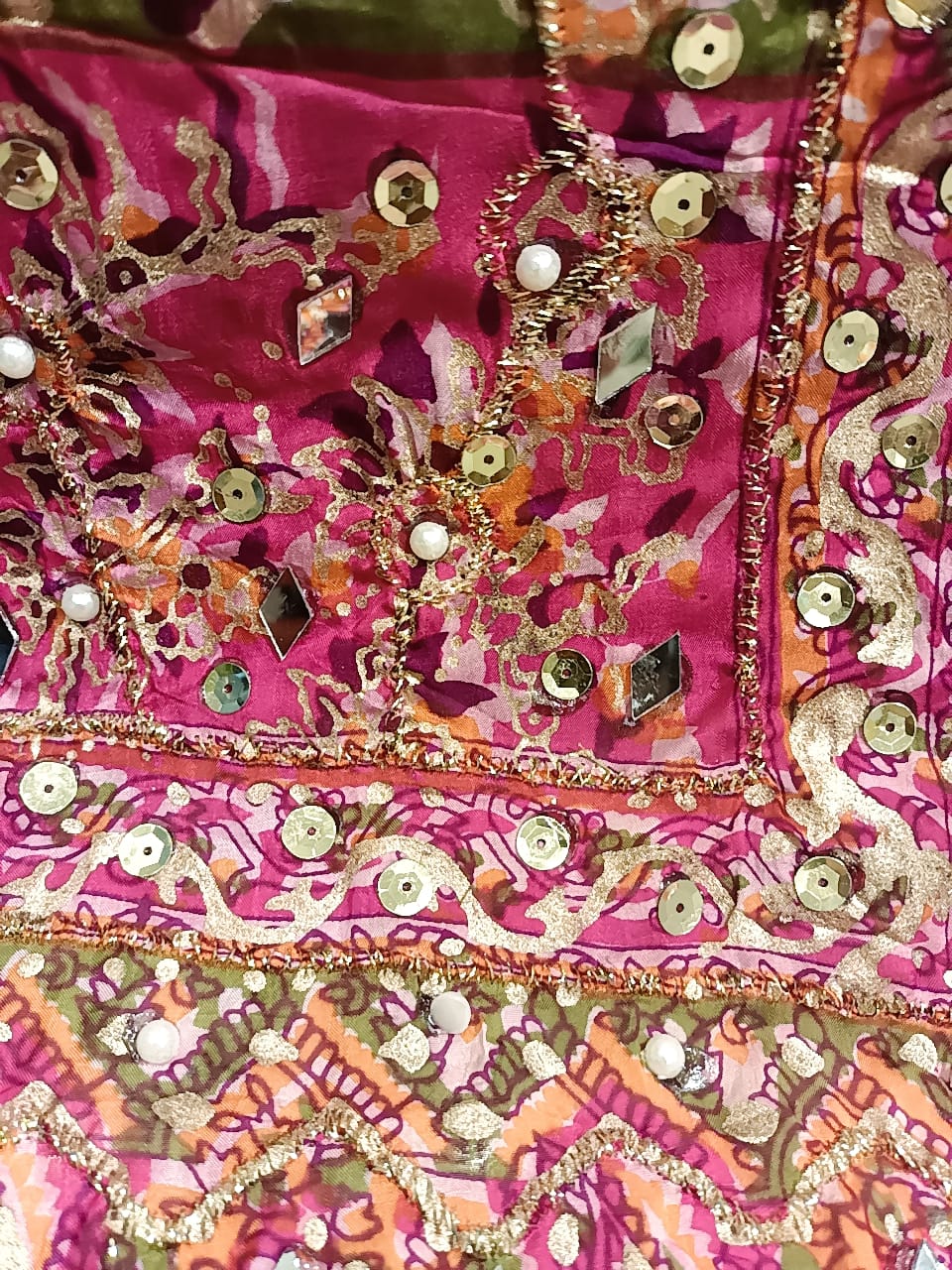Aaina Embroidery Dupatta - SUNNY Embroidery Creations