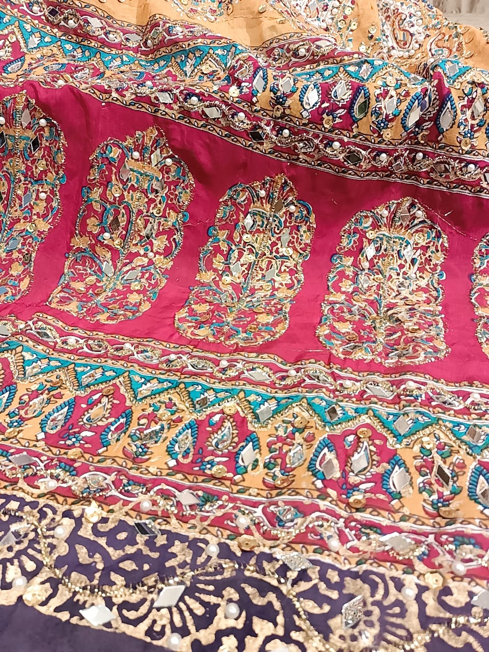 Aaina Embroidery Dupatta - SUNNY Embroidery Creations