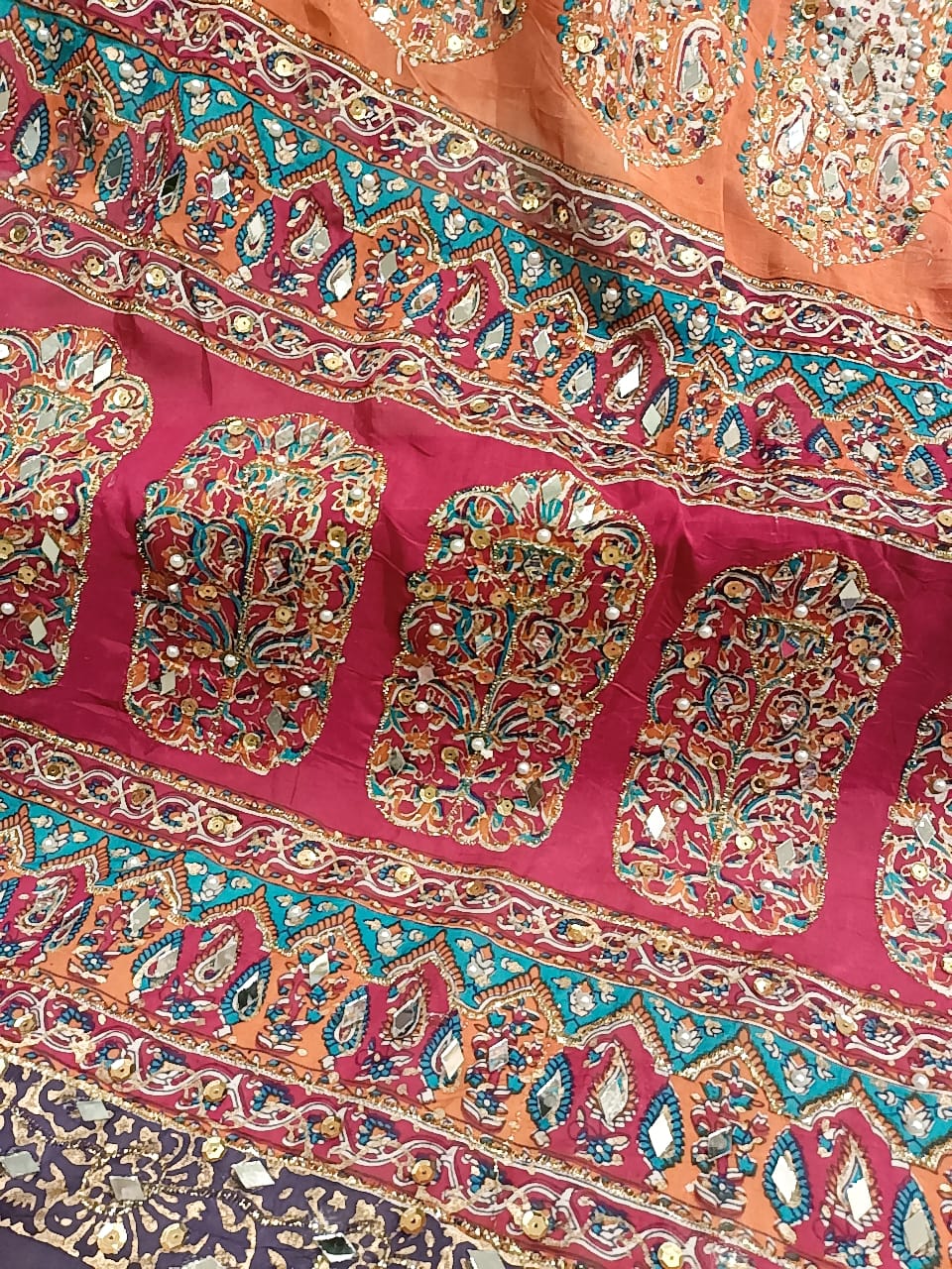 Aaina Embroidered Dupatta - SUNNY Embroidery Creations