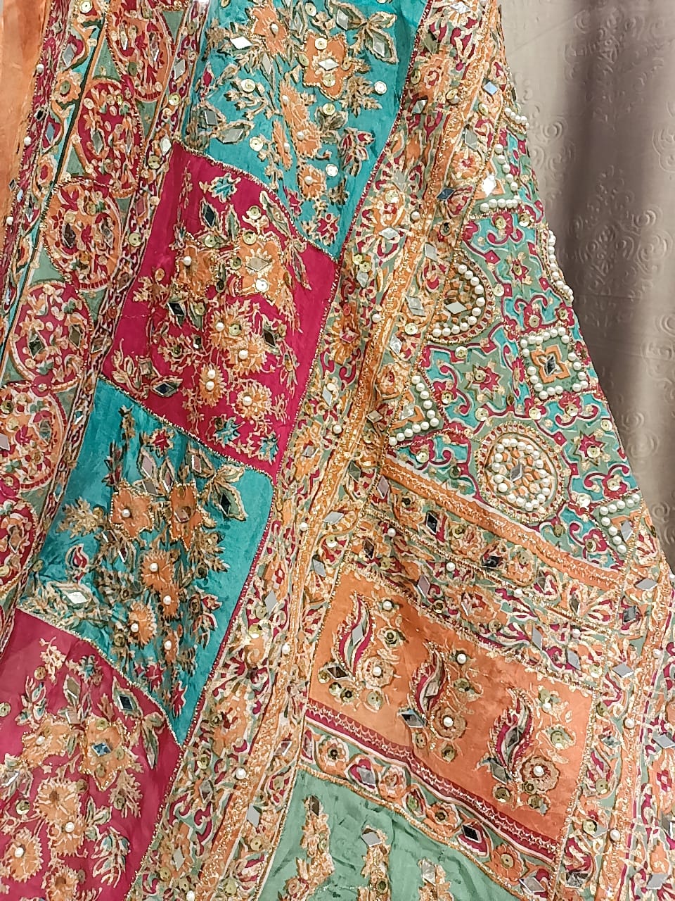 Aaina Embroidered Dupatta - SUNNY Embroidery Creations