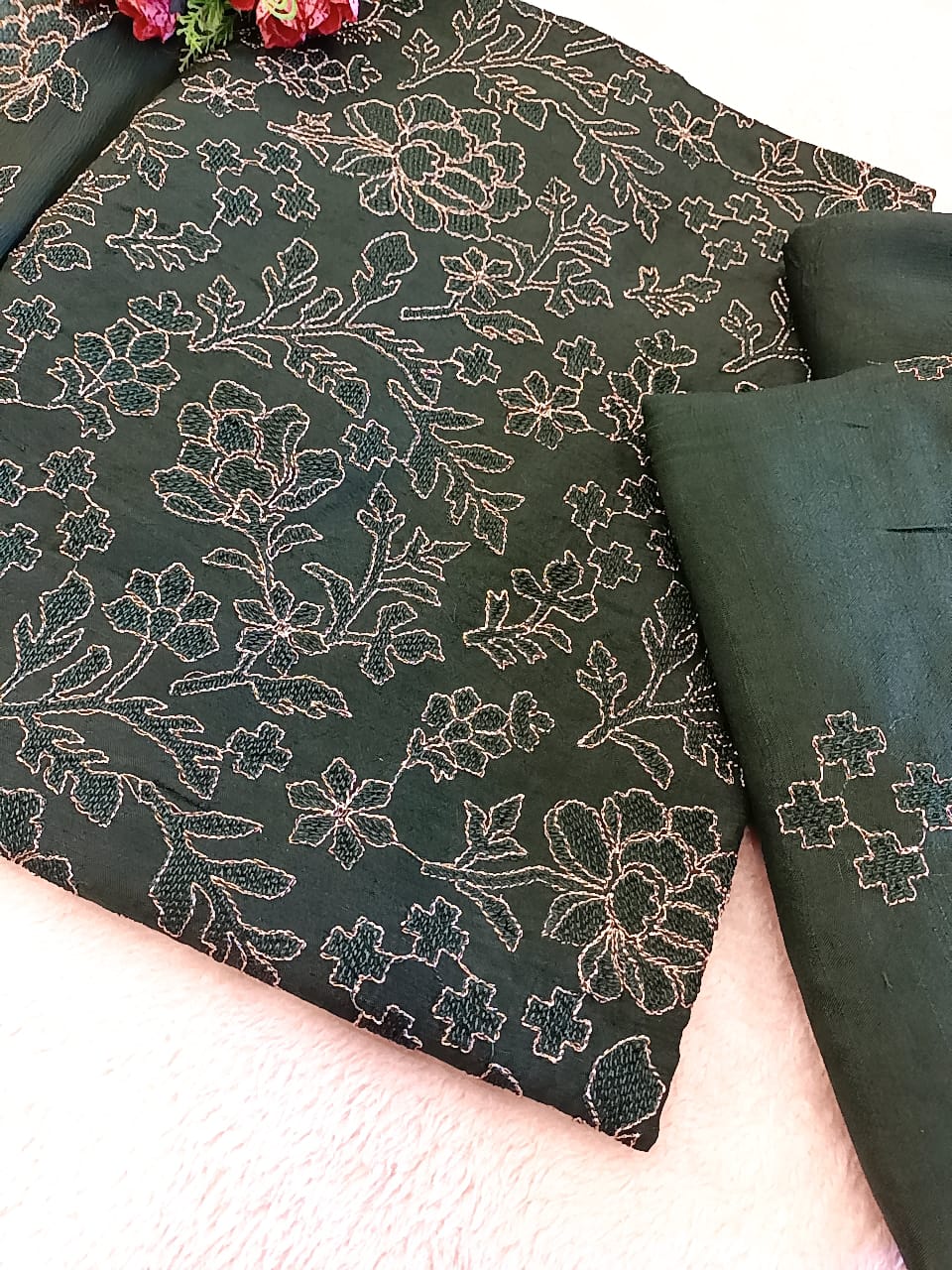 Raw Silk Party Wear - SUNNY Embroidery Creations