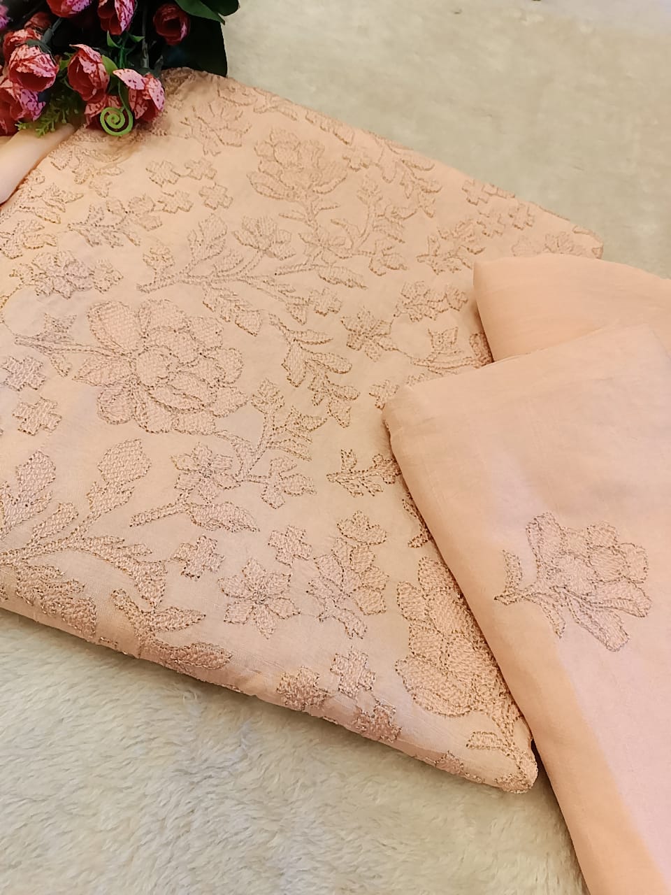 Raw Silk Party Wear - SUNNY Embroidery Creations