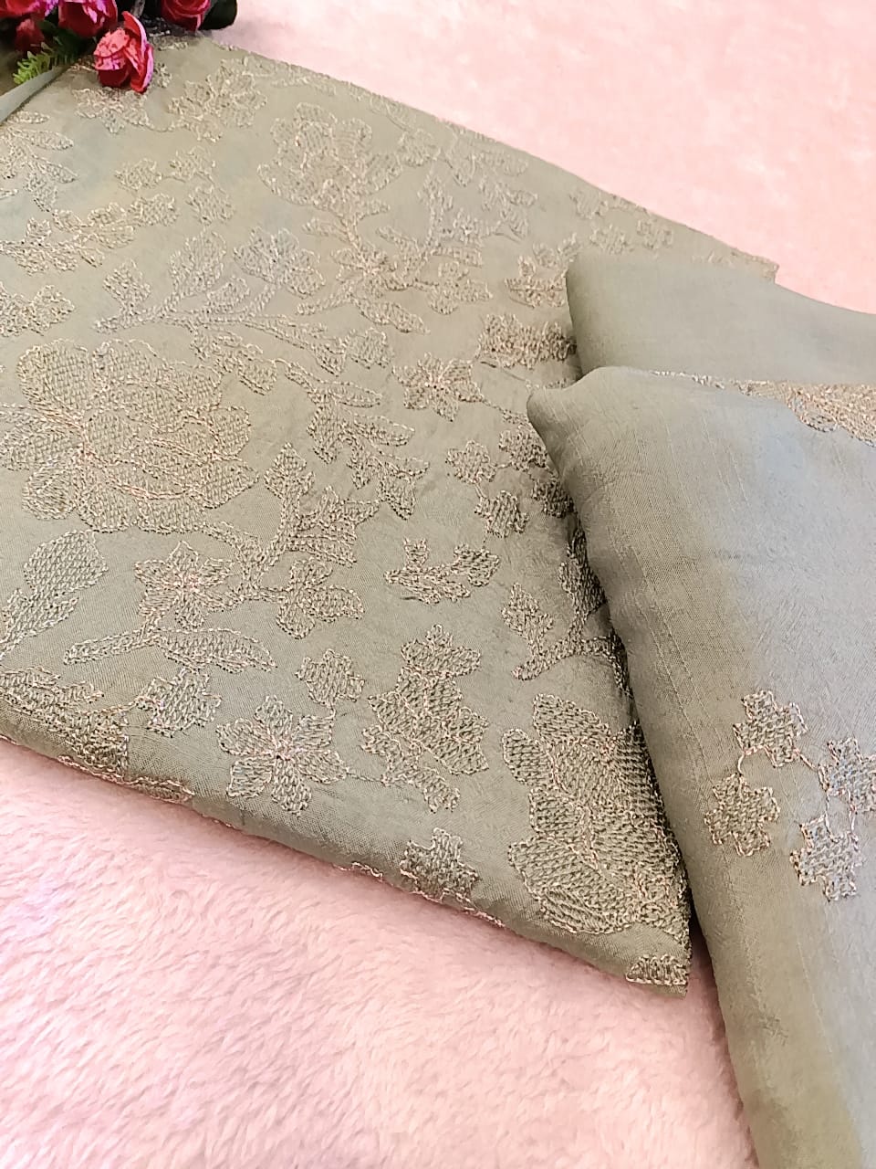 Raw Silk Party Wear - SUNNY Embroidery Creations
