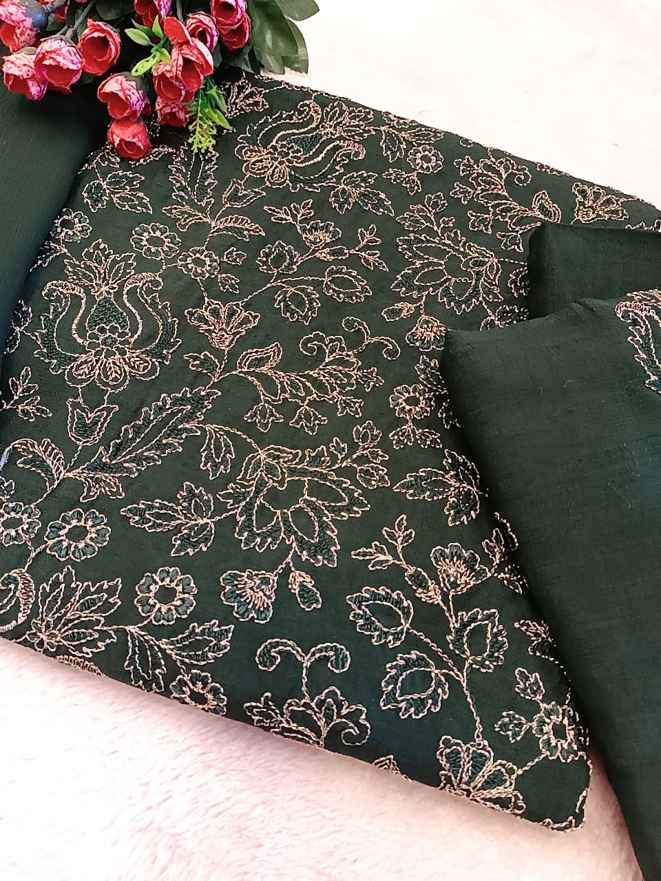 Raw Silk Party Wear - SUNNY Embroidery Creations