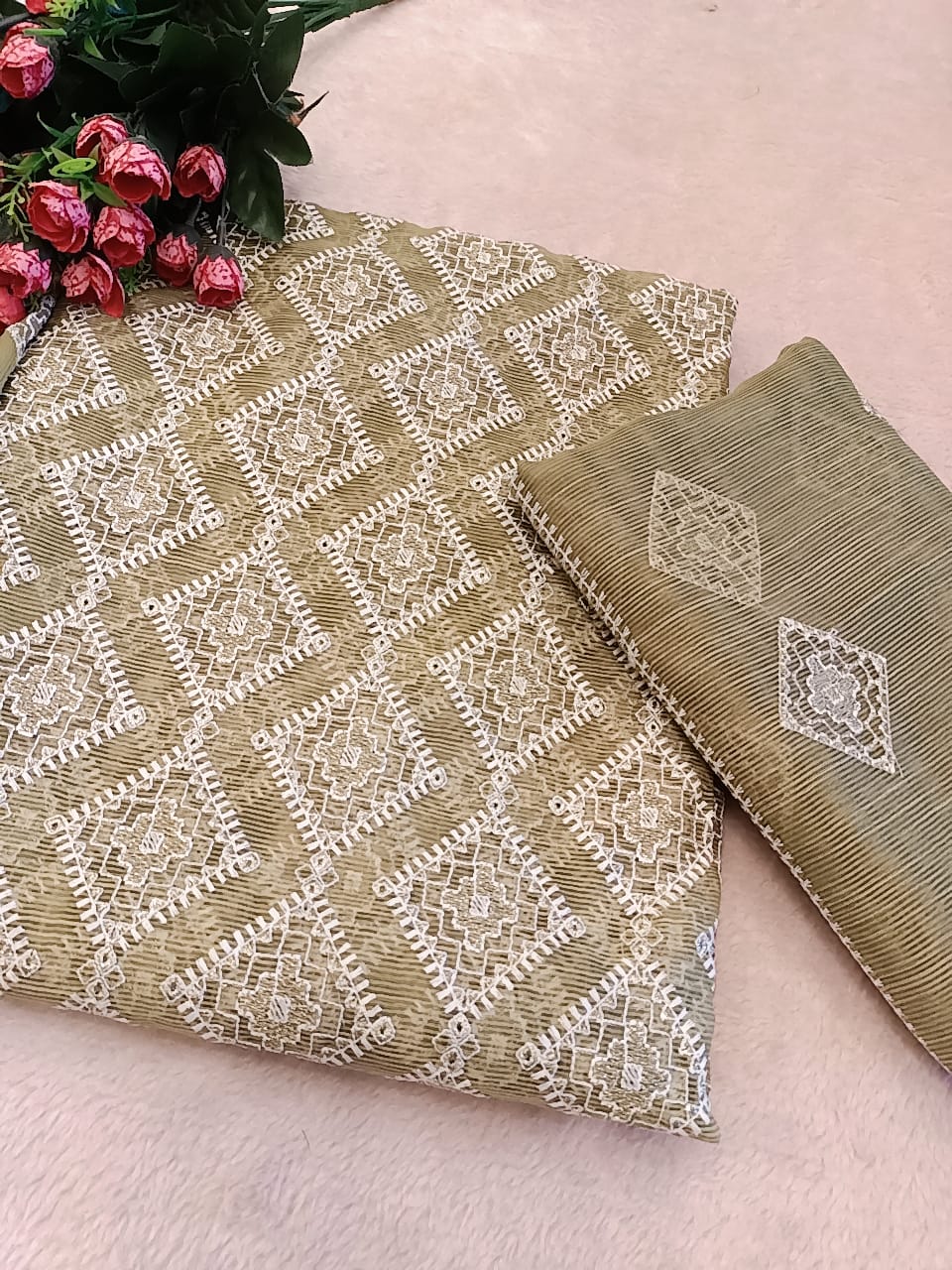 Cotton Net Party Wear - SUNNY Embroidery Creations