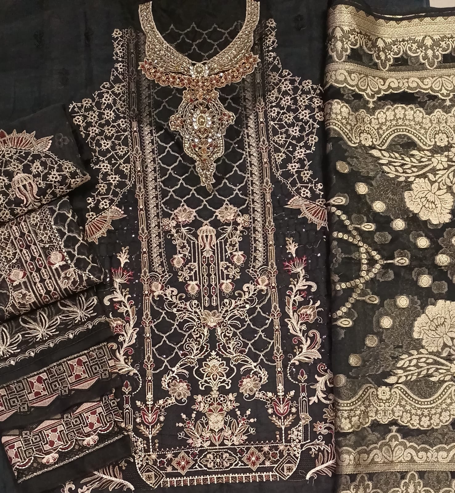 Luxury Party Wear Dress - SUNNY Embroidery Creations