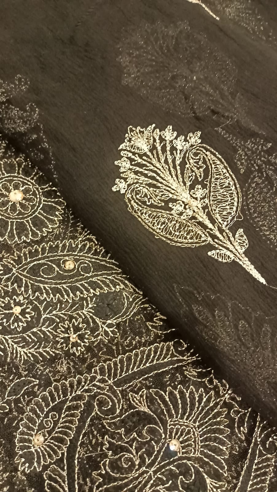 Cut Work Charm Black Dress - SUNNY Embroidery Creations