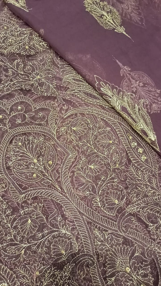 Violet Vibes Party Wear - SUNNY Embroidery Creations