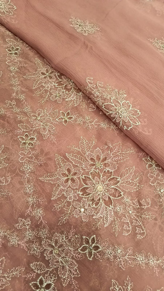 `Pastel Pink Passion Party Wear - SUNNY Embroidery Creations
