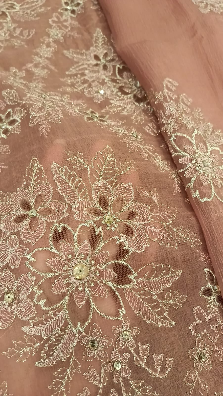 `Pastel Pink Passion Party Wear - SUNNY Embroidery Creations