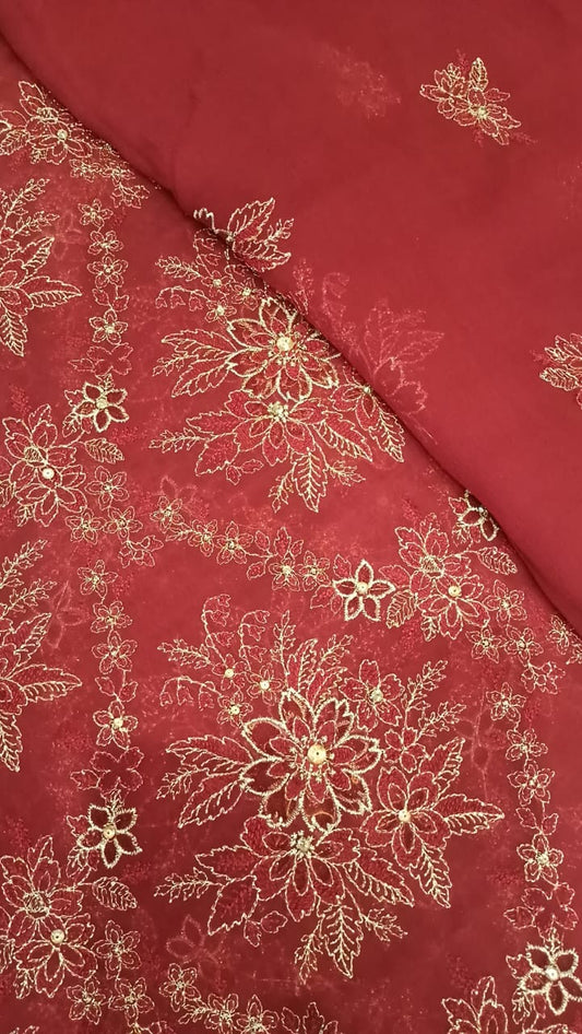 Ruby Rouge Party Wear - SUNNY Embroidery Creations